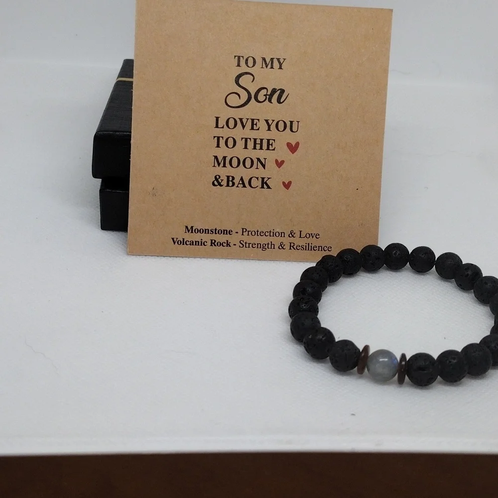 Black Beaded Bracelet – NWT, Mens One Size Fits most